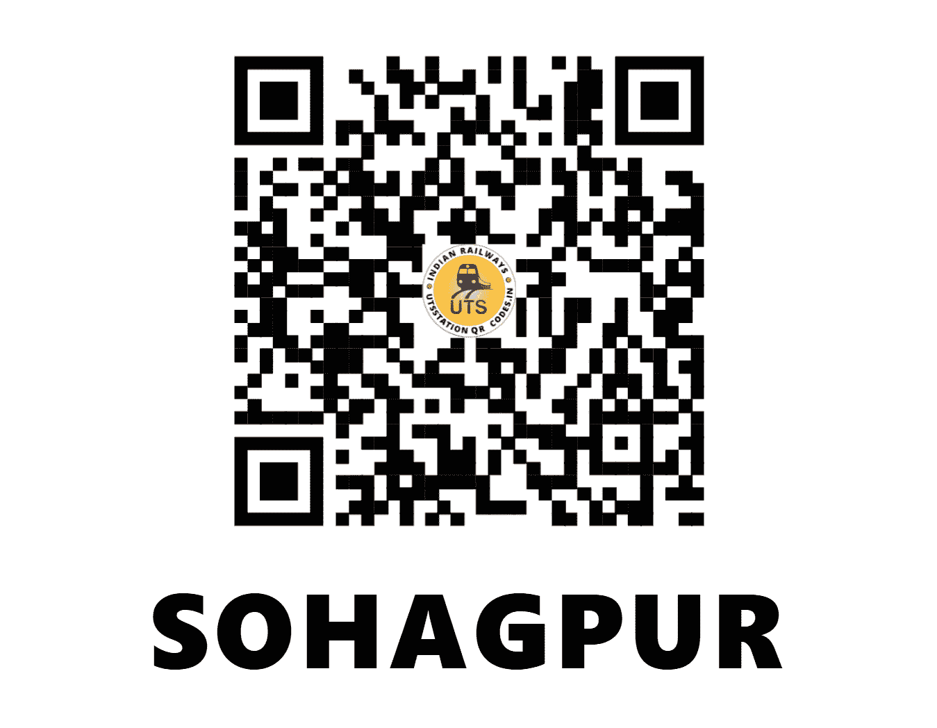 UTS QR Code for SOHAGPUR - SGP - WC (MADHYA PRADESH)